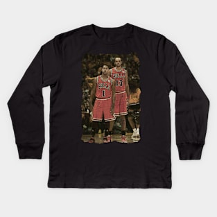 Derrick rose and joakim Noah Kids Long Sleeve T-Shirt